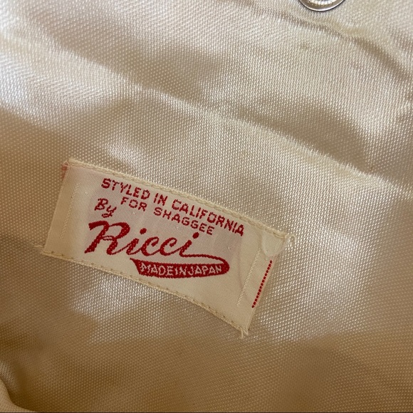 Vintage, Ricci, Creamy Pearl Beaded 2-way Clutch-Crossbody 8in x 4.5in - Picture 4 of 5